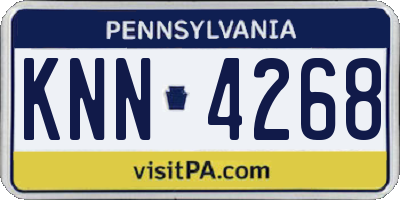PA license plate KNN4268