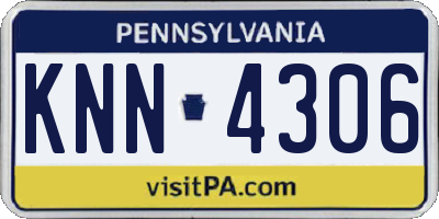 PA license plate KNN4306