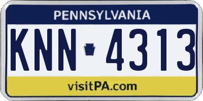PA license plate KNN4313