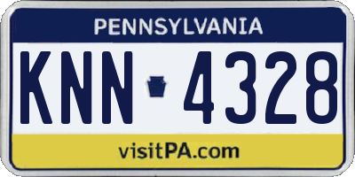 PA license plate KNN4328