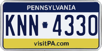 PA license plate KNN4330
