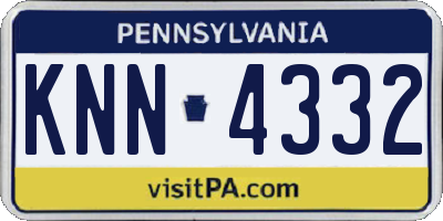 PA license plate KNN4332