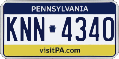 PA license plate KNN4340