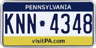 PA license plate KNN4348
