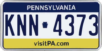 PA license plate KNN4373