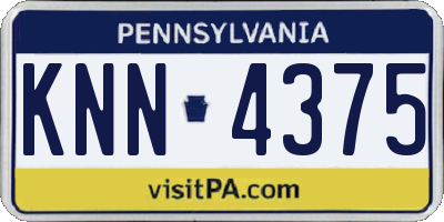 PA license plate KNN4375