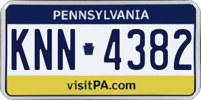 PA license plate KNN4382