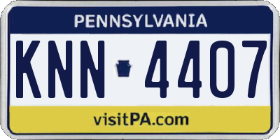 PA license plate KNN4407