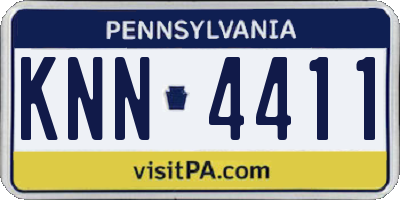 PA license plate KNN4411