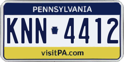 PA license plate KNN4412