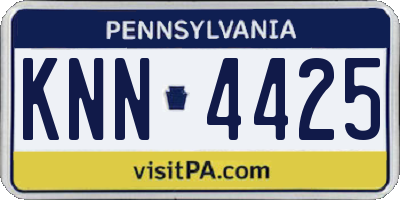 PA license plate KNN4425