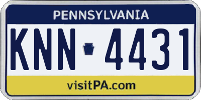 PA license plate KNN4431