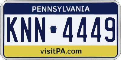 PA license plate KNN4449