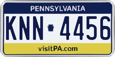 PA license plate KNN4456