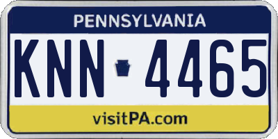 PA license plate KNN4465