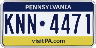 PA license plate KNN4471