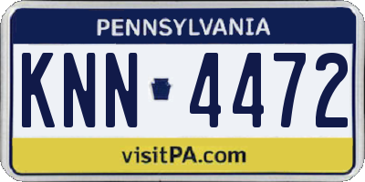 PA license plate KNN4472