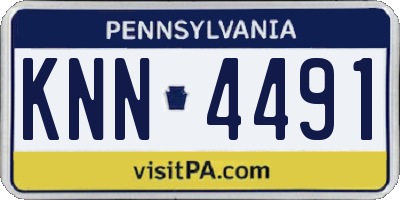 PA license plate KNN4491
