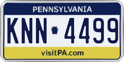 PA license plate KNN4499