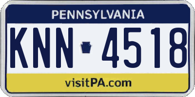 PA license plate KNN4518