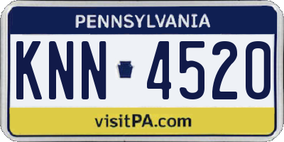 PA license plate KNN4520