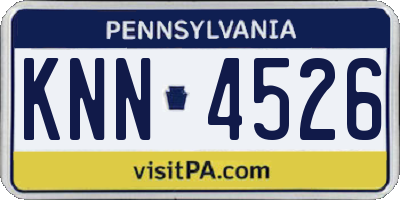 PA license plate KNN4526