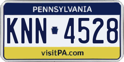 PA license plate KNN4528