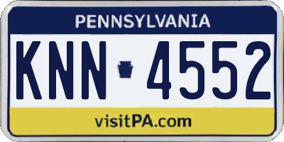 PA license plate KNN4552