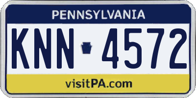 PA license plate KNN4572