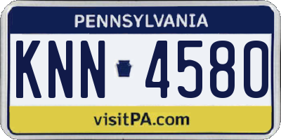 PA license plate KNN4580
