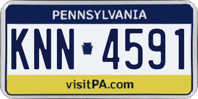 PA license plate KNN4591