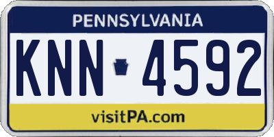 PA license plate KNN4592