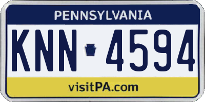 PA license plate KNN4594