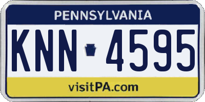 PA license plate KNN4595