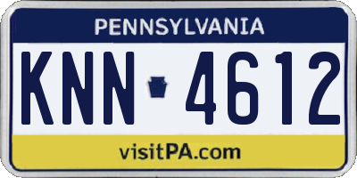 PA license plate KNN4612