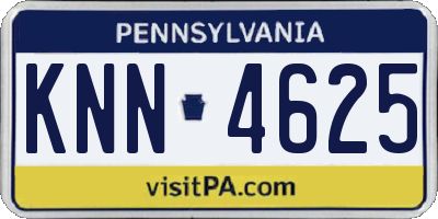 PA license plate KNN4625