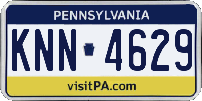 PA license plate KNN4629