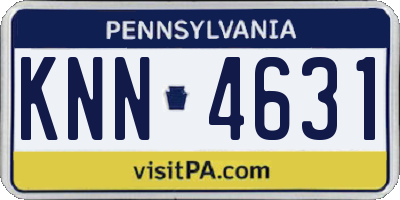 PA license plate KNN4631