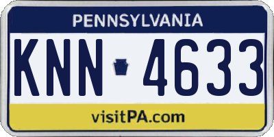 PA license plate KNN4633