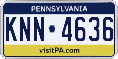 PA license plate KNN4636