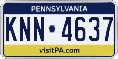 PA license plate KNN4637