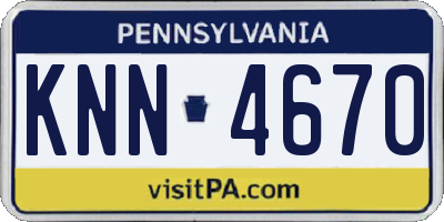 PA license plate KNN4670