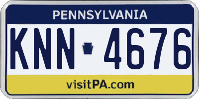 PA license plate KNN4676