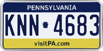 PA license plate KNN4683