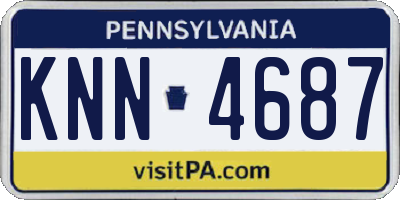 PA license plate KNN4687