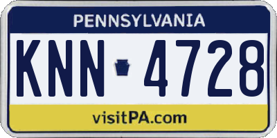 PA license plate KNN4728