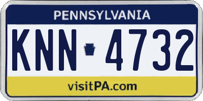 PA license plate KNN4732
