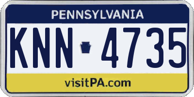 PA license plate KNN4735