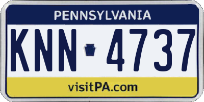 PA license plate KNN4737