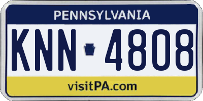 PA license plate KNN4808